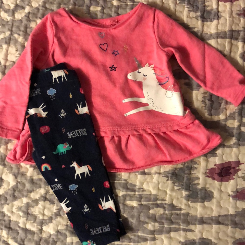 Carters two piece unicorn set